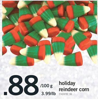 Fortinos Holiday reindeer corn offer