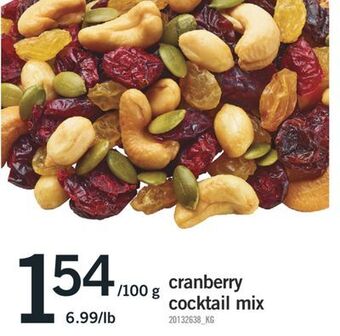 Fortinos Cranberry cocktail mix offer