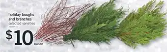 Fortinos Holiday boughs and branches, bunch offer