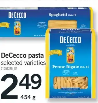 Fortinos Dececco pasta, 454 g offer