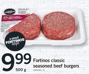 Fortinos Fortinos classic seasoned beef burgers, 500 g offer