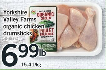 Fortinos Yorkshire valley farms organic chicken drumsticks offer