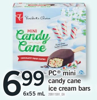 Fortinos Pc® mini candy cane ice cream bars, 6x55 ml offer