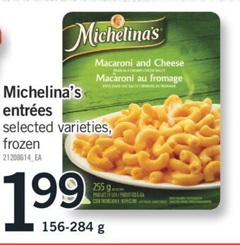 Fortinos Michelina's entrées, 156-284 g offer