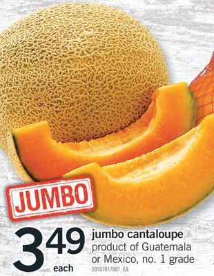 Fortinos Jumbo cantaloupe offer