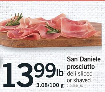 Fortinos San daniele prosciutto offer