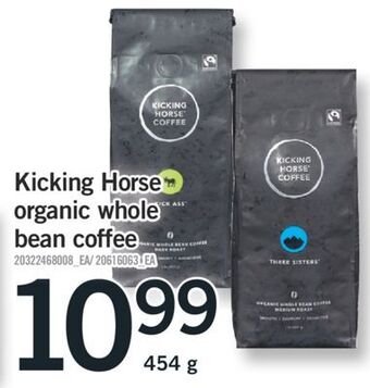 Fortinos Kicking horse organic whole bean coffee, 454 g offer