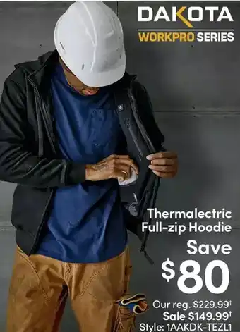 Mark's Dakota thermalectric full-zip hoodie offer