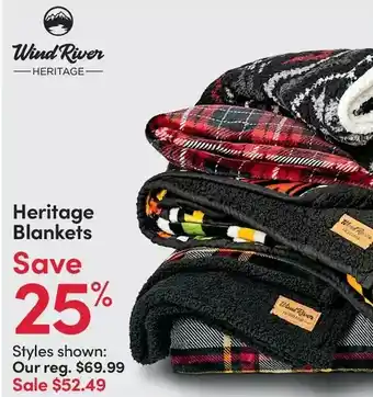 Mark's Wind river heritage blankets offer