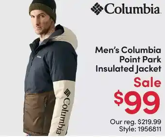 Mark's Columbia men's columbia point park insulated jacket offer