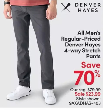 Mark's Denver hayes 4-way stretch pants offer
