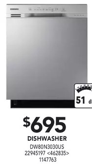Lowe's Samsung dishwasher offer