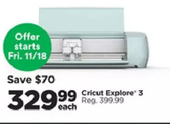 Michaels Cricut explore 3 offer