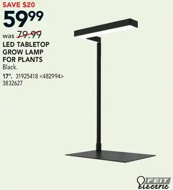 Lowe's Feit electric led tabletop grow lamp for plants 17" offer