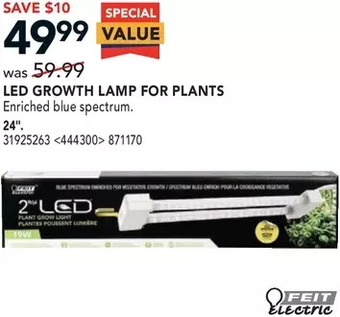Lowe's Feit electric led growth lamp for plants 24" offer