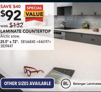 Lowe's Belanger laminates laminate countertop offer