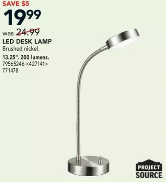 Lowe's Project source led desk lamp offer