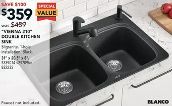 Lowe's Blanco "vienna 210" double kitchen sink offer
