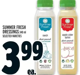 Metro Summer fresh dressings offer