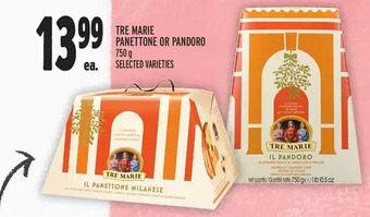 Metro Tre marie panettone or pandoro offer