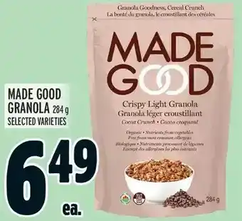 Metro Made good granola offer