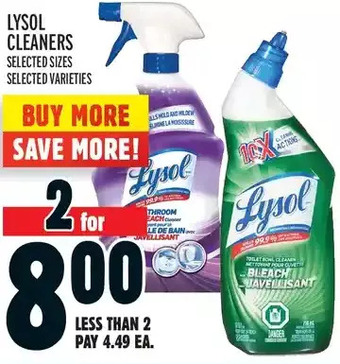Metro Lysol cleaners offer