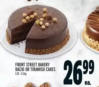 Metro Front street bakery bacio or tiramisu cakes offer