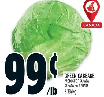 Metro Green cabbage offer