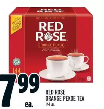 Metro Red rose orange pekoe tea offer