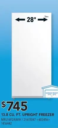 RONA Midea 13.8 cu. ft. upright freezer offer