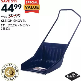 RONA Garant sleigh shovel 24" offer