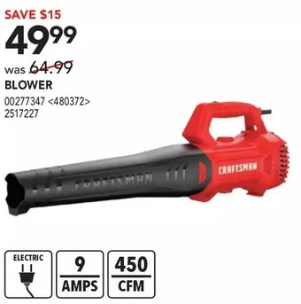 RONA Craftsman blower offer