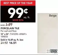 RONA Mono serra porcelain tile offer