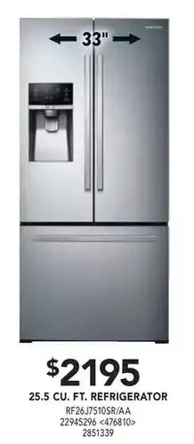 RONA Samsung 25.5 cu. ft. refrigerator offer