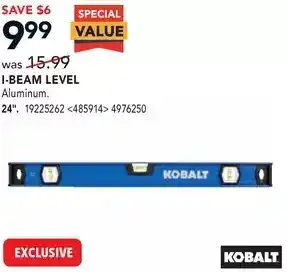RONA Kobalt i-beam level 24" offer