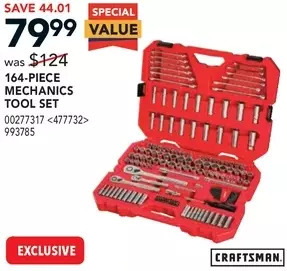 RONA Craftsman 164-piece mechanics tool set offer