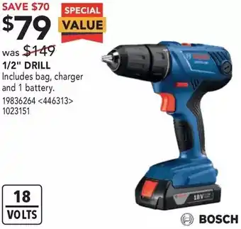 RONA Bosch 1/2" drill offer