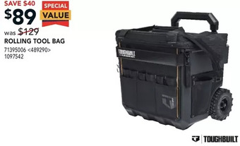 RONA Toughbuilt rolling tool bag offer