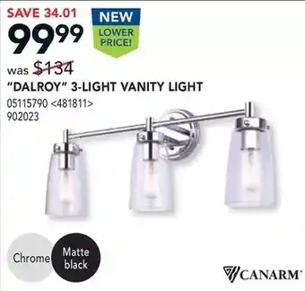 RONA "dalroy" 3-light vanity light offer
