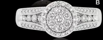 Charm Diamond 10k white gold 0.50ctw round diamond fashion ring offer
