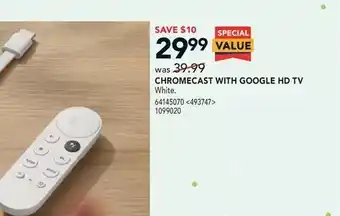 RONA Chromecast with google hd tv offer