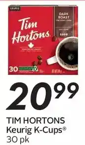 Sobeys Tim hortons keurig k-cups offer