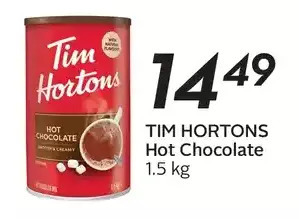 Sobeys Tim hortons hot chocolate offer