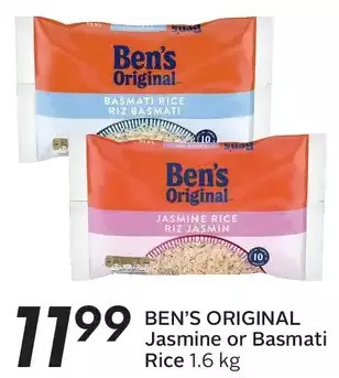 Sobeys Ben's original jasmine or basmati rice offer