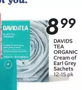 Sobeys Davids tea organic cream of earl grey sachets offer