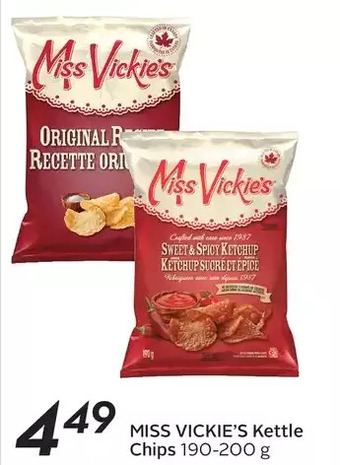 Sobeys Miss vickie's kettle chips offer