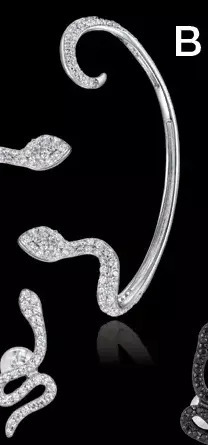 Charm Diamond Sterling silver cubic zirconia right snake ear cuff and stud offer