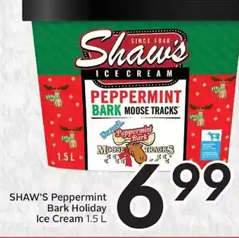 Sobeys Shaw's peppermint bark holiday ice cream offer