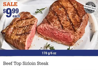 M & M Food Market Beef top sirloin steak offer