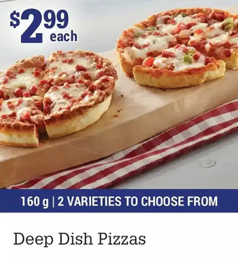 M & M Food Market Deep dish pizzas offer
